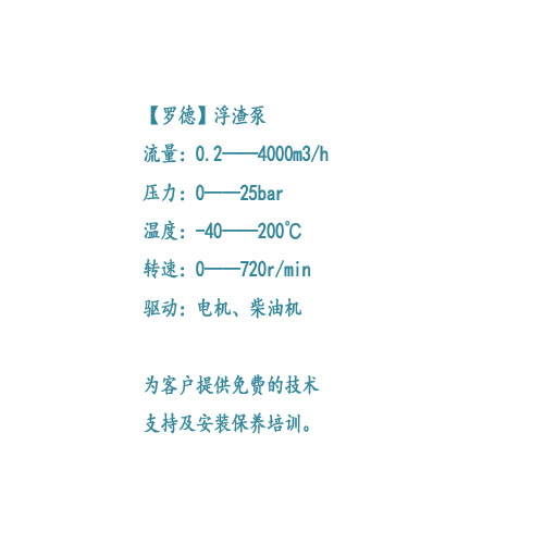 油泥浮渣泵技術(shù)參數